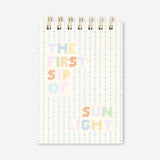 Spiral bound Office notepad by Flying Tiger Copenhagen with lined pages for note-taking and organization.