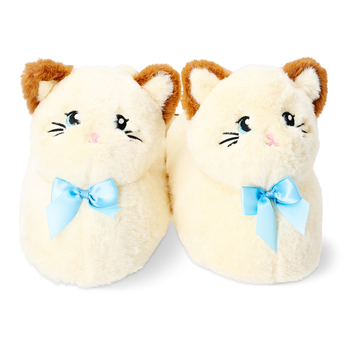 Flying Tiger Copenhagen cat slippers in size 39/40, cozy textile footwear featuring a cute cat design for comfortable wear.