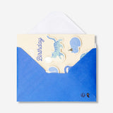 Office birthday card featuring playful cats from Flying Tiger Copenhagen with colorful, festive cat illustrations.