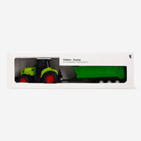 Colorful Flying Tiger Copenhagen toy tractor with storage compartment, perfect for imaginative play and young children.