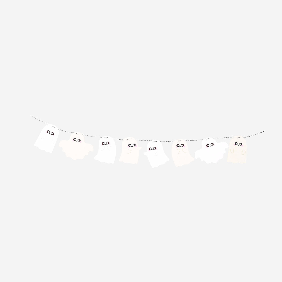 Halloween felt ghost garland from Flying Tiger Copenhagen, 200 cm long, featuring spooky ghost decorations for party decor.