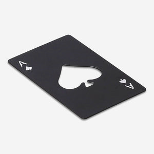 Flying Tiger Copenhagen bottle opener shaped like a playing card, 9 cm, kitchen accessory with a playful design.