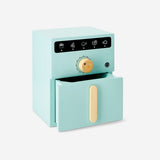 Wooden toy air fryer by Flying Tiger Copenhagen, 20x16 cm, with realistic design and wooden finish for imaginative play.