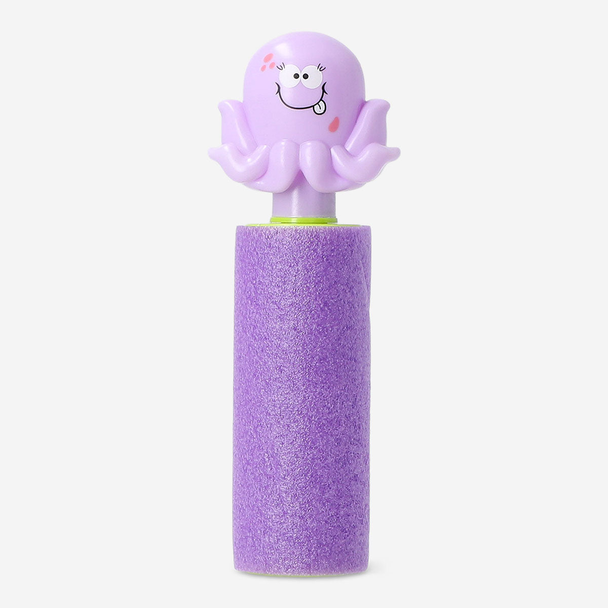 Colorful toy water pump featuring an octopus decoration, designed for children’s play and water activities.