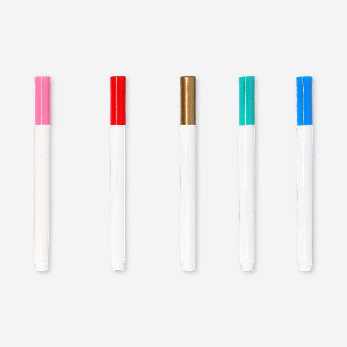 Set of 5 Flying Tiger Copenhagen acrylic markers for ceramics and glass, ideal for hobby craft projects and decorating surfaces.