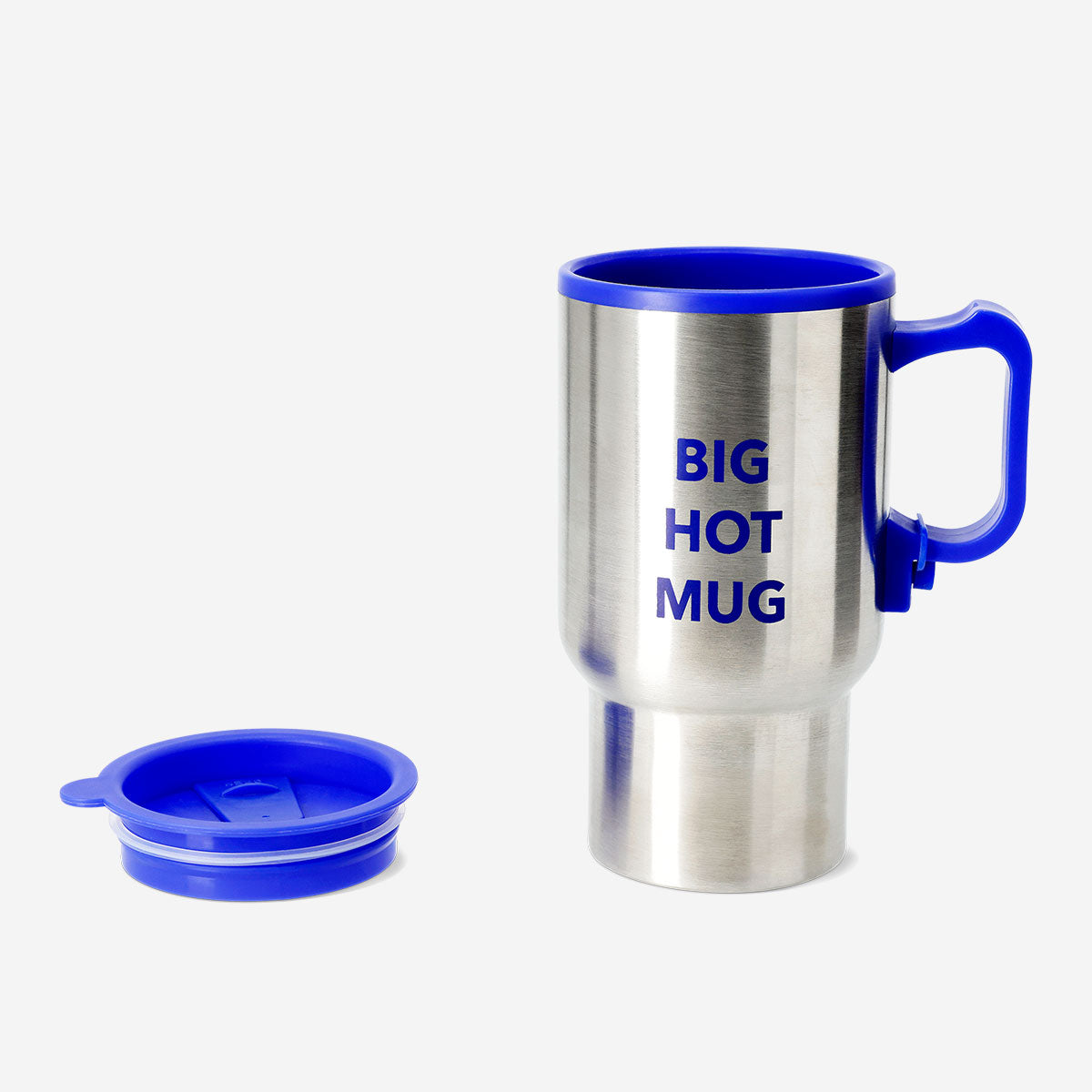 Flying Tiger Copenhagen thermo car cup with heating gadget, featuring a sleek design and spill-proof lid for hot beverages on the go.