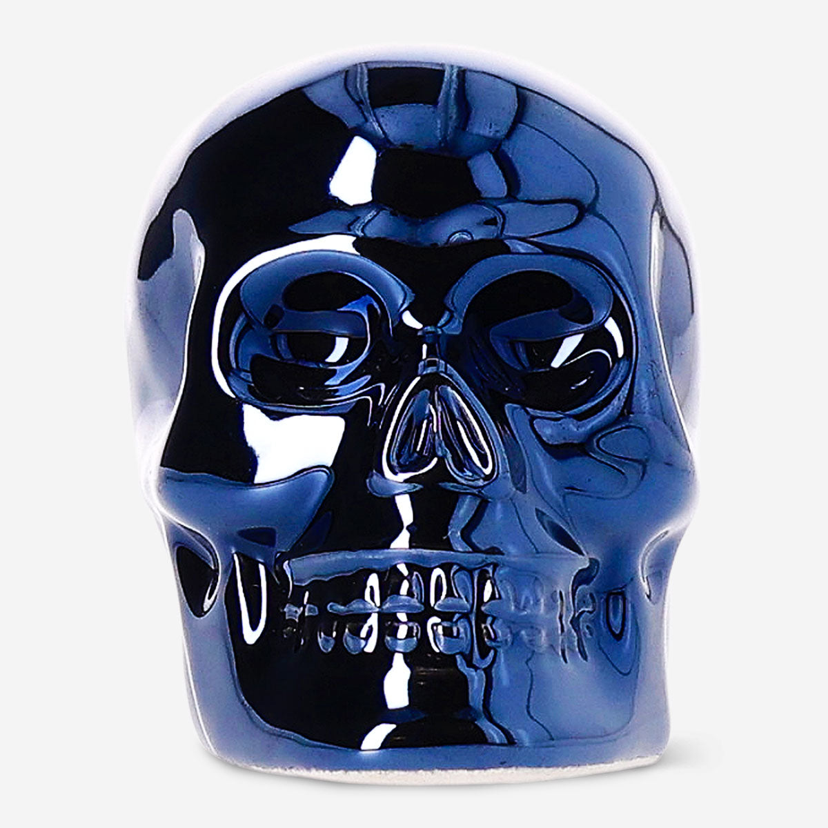 Set of three black skull tealight candles for home decor by Flying Tiger Copenhagen, shown in a close-up image.