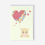 Greetings card with teddy bear