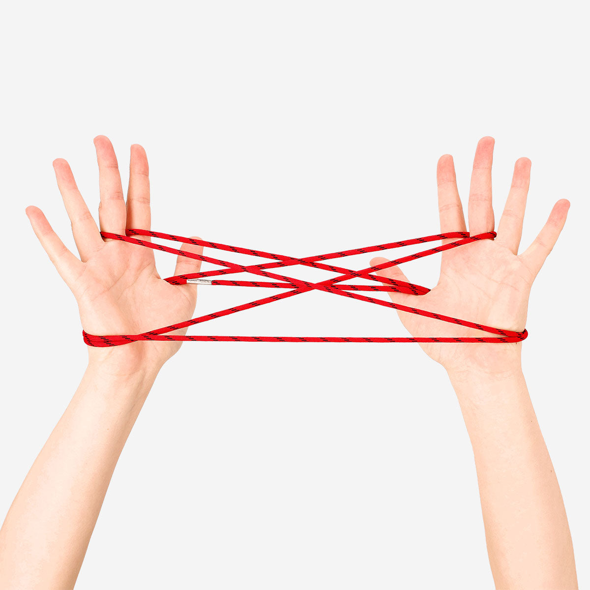 Flying Tiger Copenhagen Cat's Cradle game with colorful looped string for hand play