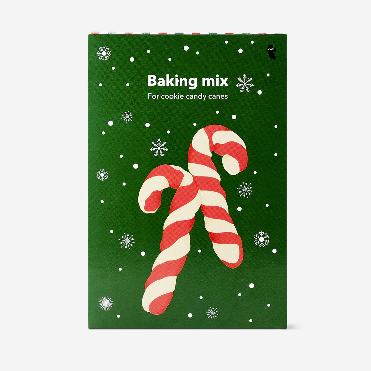 Flying Tiger Copenhagen candy cane cookie baking mix, colorful packaging, ready for making festive holiday treats.