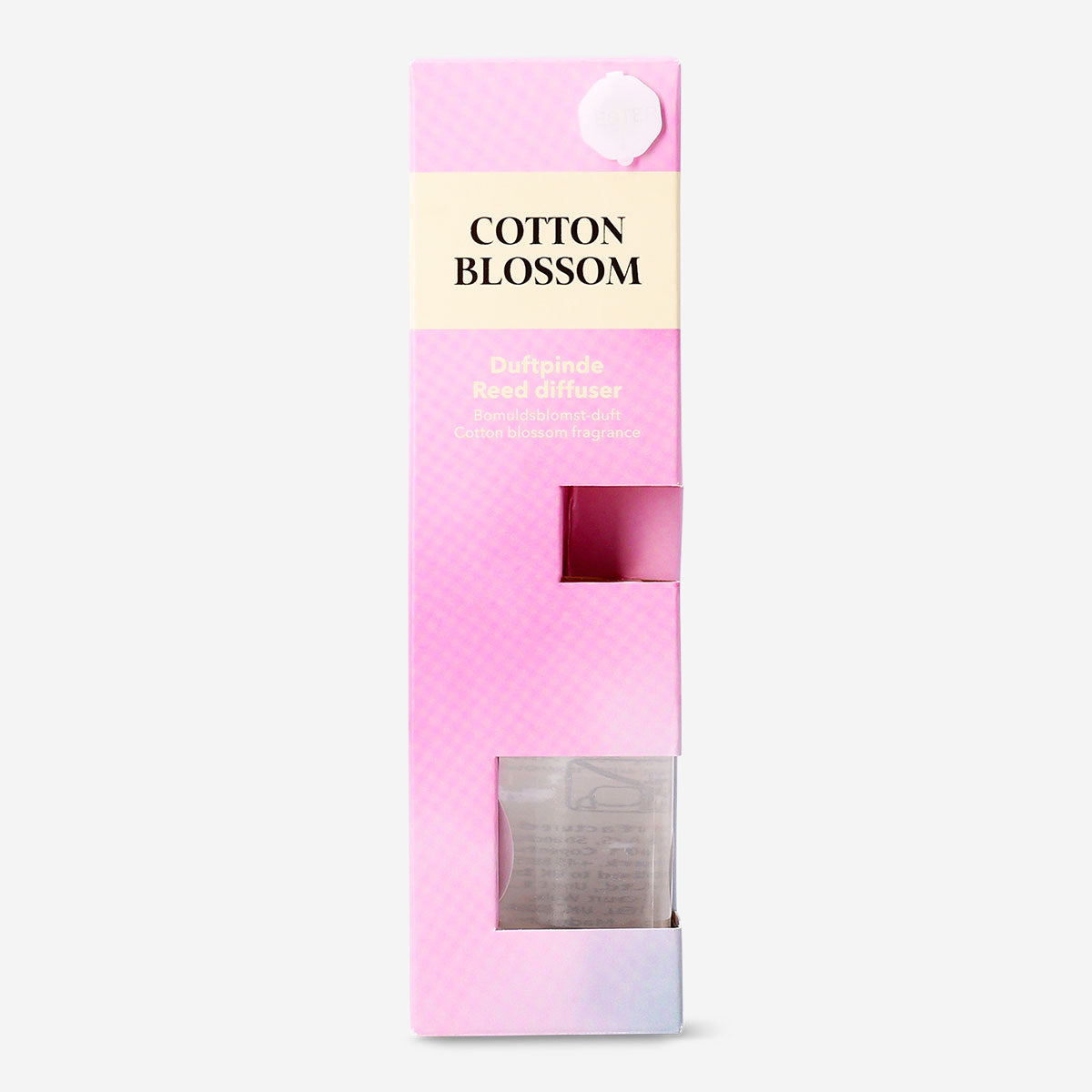 Flying Tiger Copenhagen reed diffuser with cotton blossom fragrance in a 30ml bottle, ideal for home scenting.