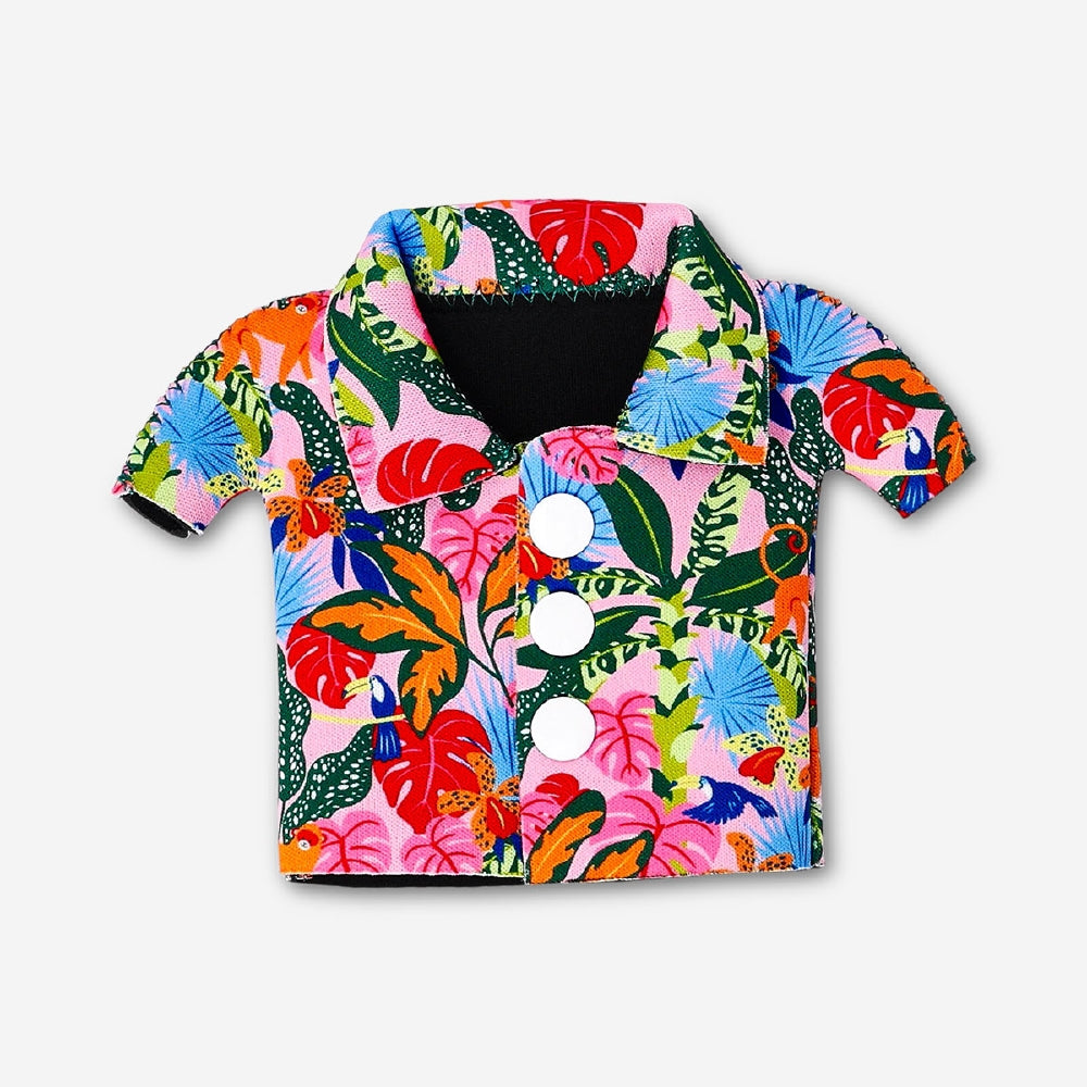 Tropical print thermal bag for cups by Flying Tiger Copenhagen, designed to keep beverages warm or cold.
