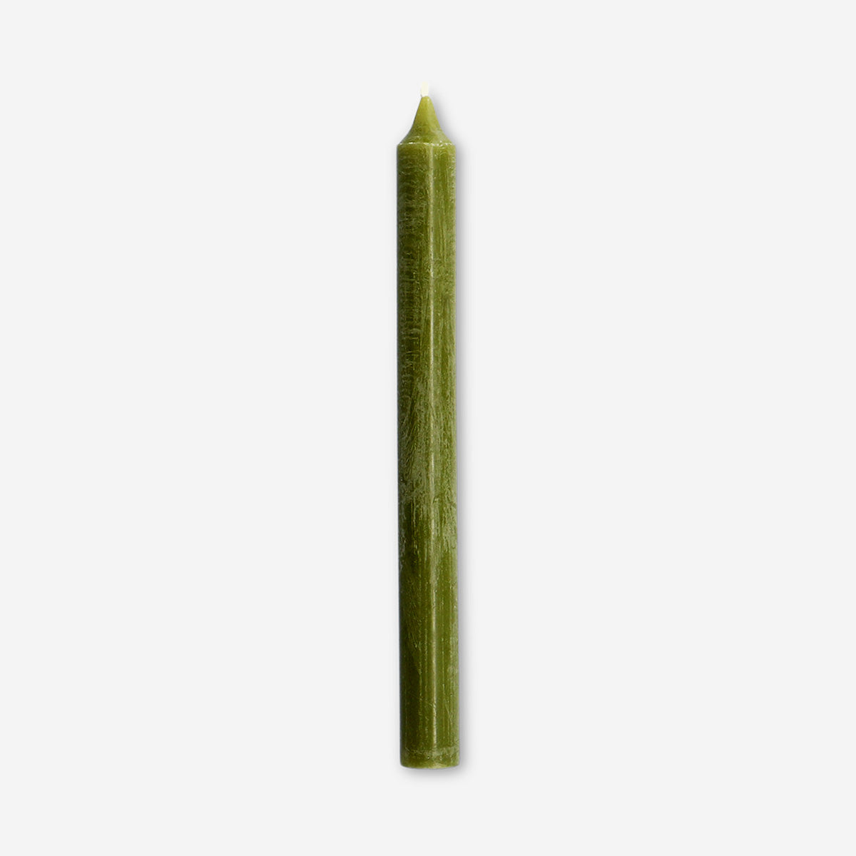 Olive green dinner candle - 24 cm