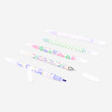 Set of 4 Flying Tiger Copenhagen dual-tip gel ink pens and highlighters, ideal for office and note-taking tasks