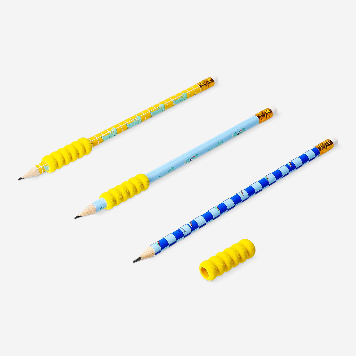 Crayons HB grip imprimé dinosaure - 3 pcs