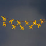 Gold reindeer string lights for home decor by Flying Tiger Copenhagen, featuring festive reindeer-shaped LED lights.