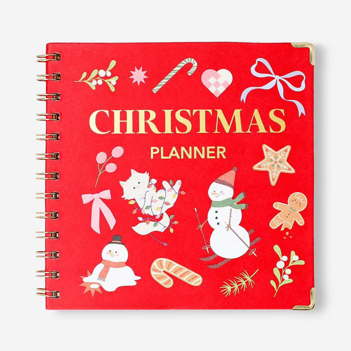 Flying Tiger Copenhagen Christmas planner for office use, featuring festive design and organization pages for holiday planning.