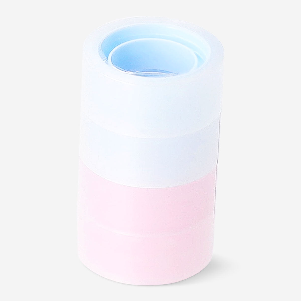 Four transparent office tape rolls from Flying Tiger Copenhagen, ideal for sealing and sticking papers and packaging.