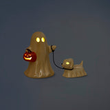 Luminous ghost decoration with ghost dog and LED light from Flying Tiger Copenhagen, perfect for home spooky decor.