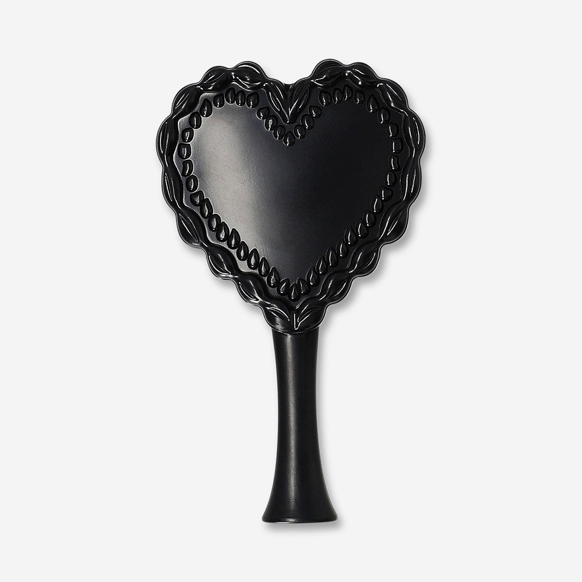 Red and black heart hairbrush