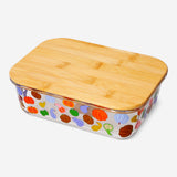 Glass food container with pumpkin design, 22 cm, from Flying Tiger Copenhagen, perfect for kitchen storage.