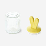 Glass storage jar with bunny ears - 17 cm