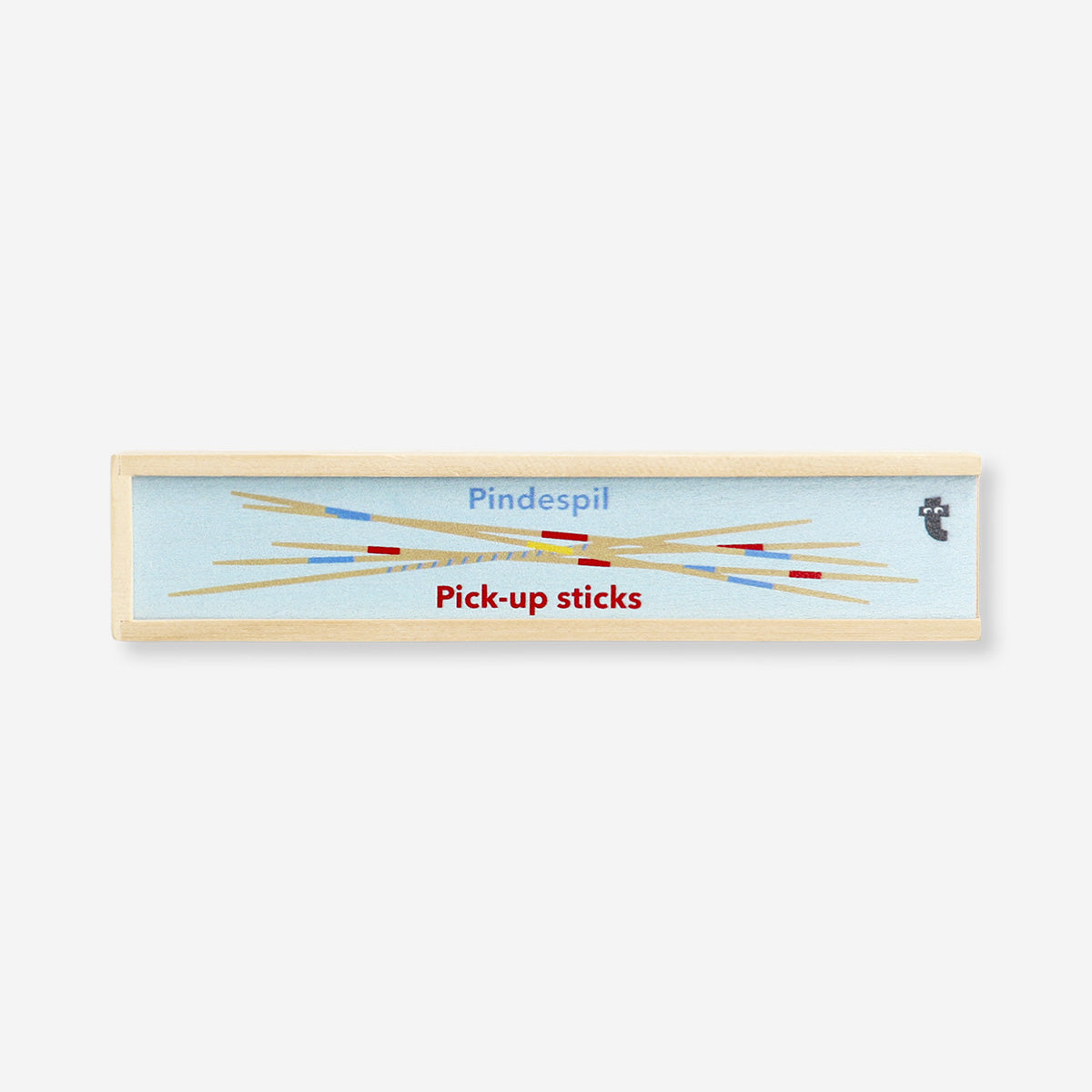 Flying Tiger Copenhagen pick-up sticks game with colorful wooden sticks for traditional fun and skillful play.