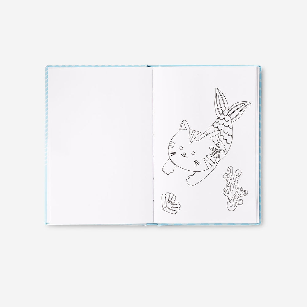 Flying Tiger Copenhagen hobby game in a book, featuring colorful game pieces and illustrated pages for entertainment and fun.