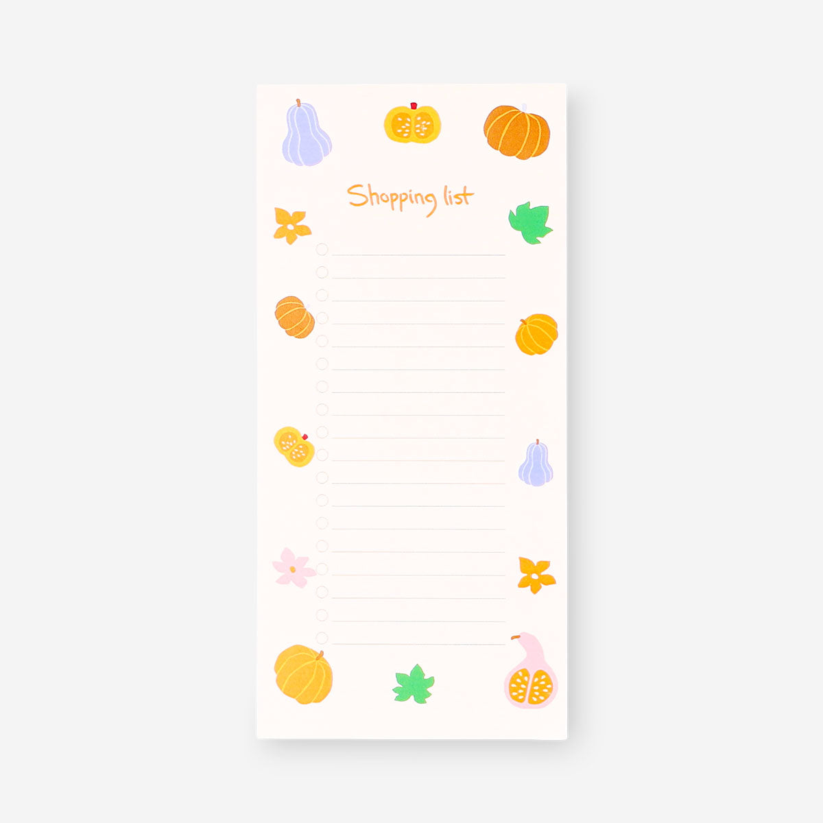 Office shopping list with magnet from Flying Tiger Copenhagen, featuring colorful paper sheets and a magnetic backing for easy attachment.