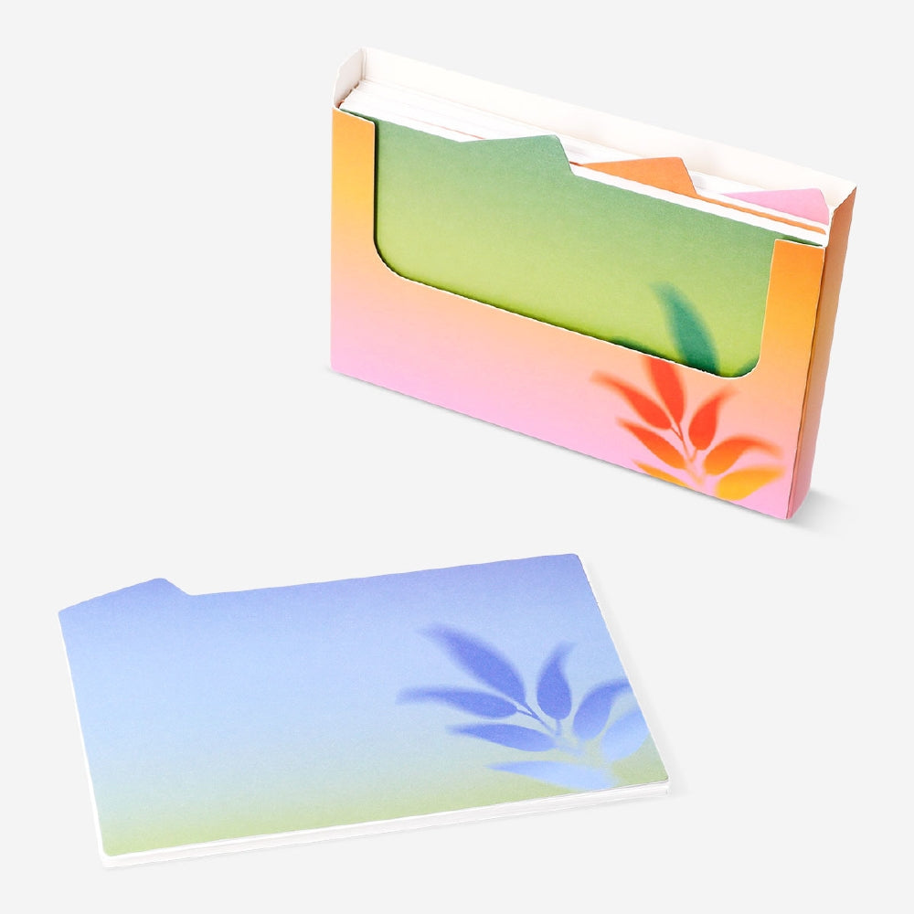 Office flash cards with dividers from Flying Tiger Copenhagen, featuring colorful cards organized for quick reference and study.