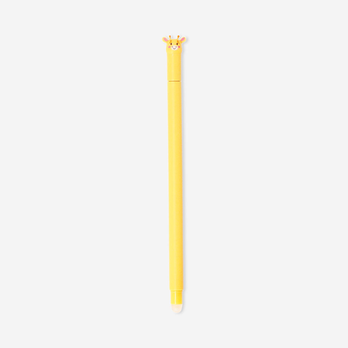 Erasable gel ink pen with giraffe topper from Flying Tiger Copenhagen, designed for office use and creative writing.