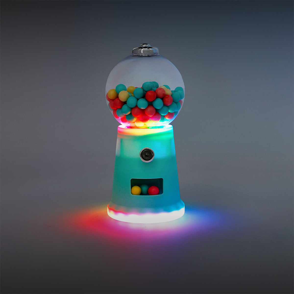 Flying Tiger Copenhagen sweet vending machine gadget with colorful lights and compact design, perfect for fun snack dispensing.