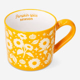 Flying Tiger Copenhagen 450ml kitchen mug with autumnal print showcasing warm fall leaves and cozy design.