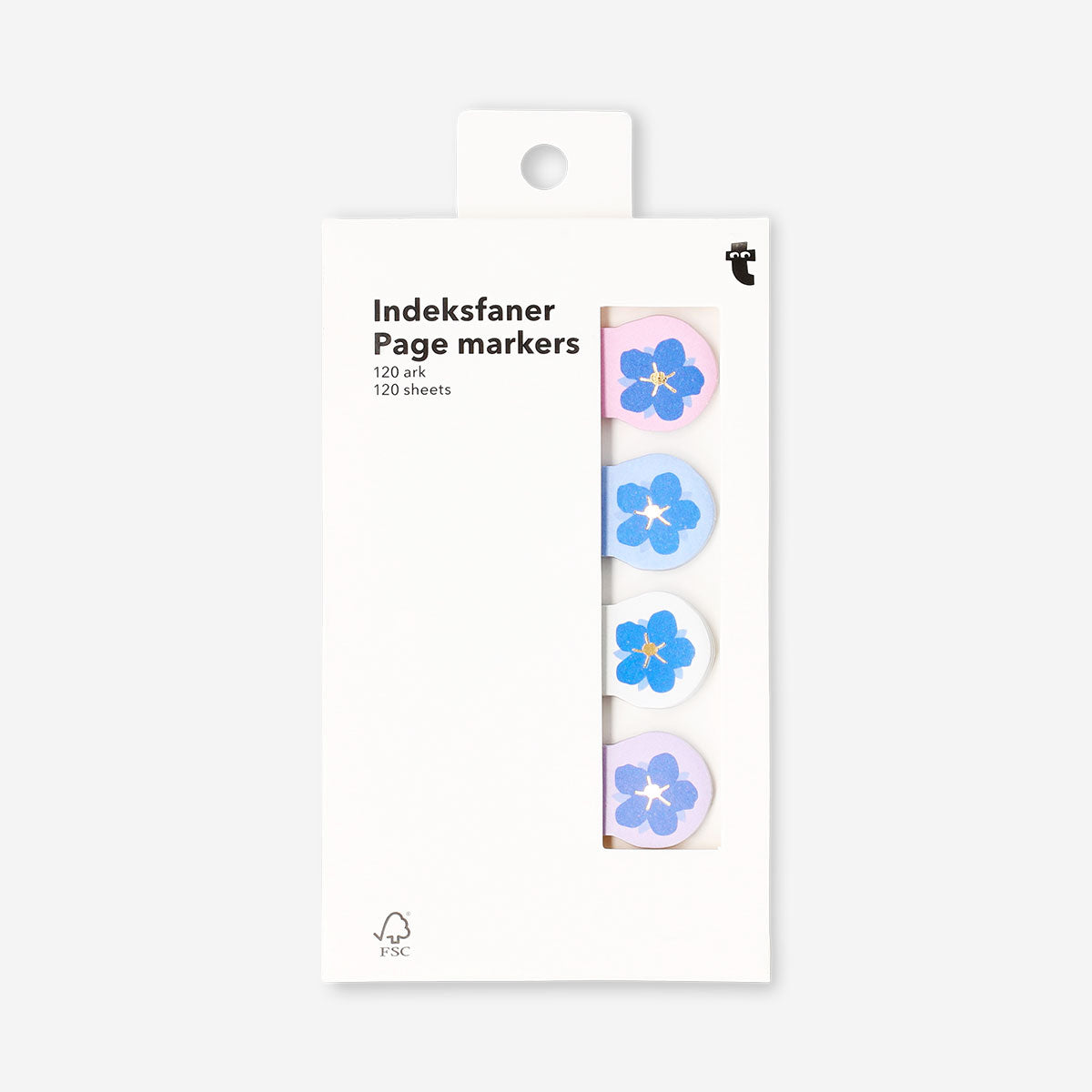 Small flower page markers for office use by Flying Tiger Copenhagen, featuring colorful floral designs.