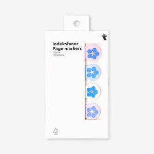 Small flower page markers for office use by Flying Tiger Copenhagen, featuring colorful floral designs.