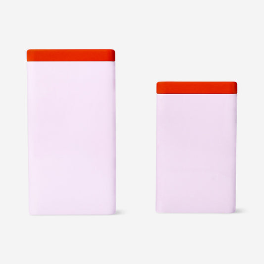 Pink food storage tins - 2 pcs