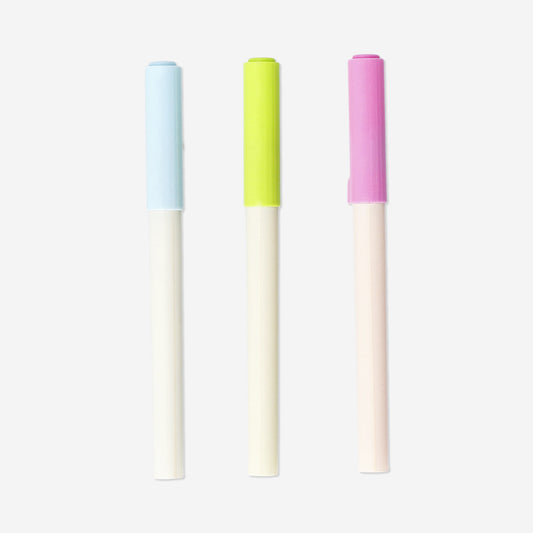 Pink, blue, and green nail art pens - 3 pcs