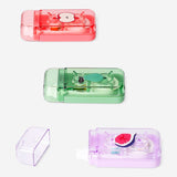 Correction tape pack with fruit icons from Flying Tiger Copenhagen, featuring three colorful office correction tapes with fun fruit designs.