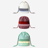 Set of three Flying Tiger Copenhagen leisure drawstring organiser bags with colorful designs and compact storage pockets.