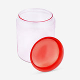 Pink mushroom storage jar - 17 cm