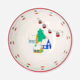15 cm ceramic bowl with ski village print, perfect for kitchen decor, by Flying Tiger Copenhagen.