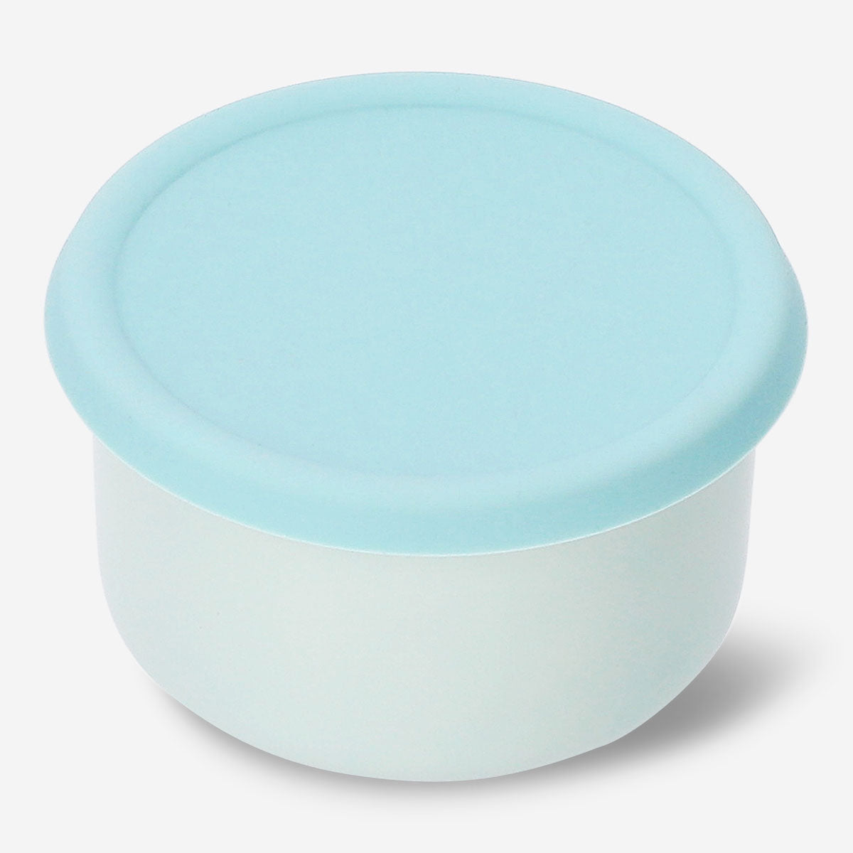 Green ceramic food container with silicone lid, 11 cm, from Flying Tiger Copenhagen, ideal for kitchen storage.