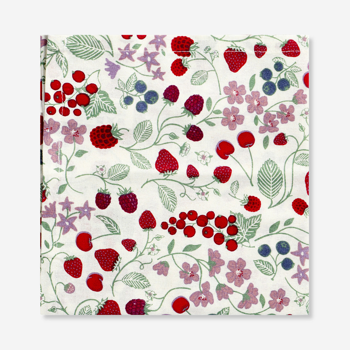 Stoffen servetten met aardbeienprint - 2 stuks