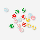 Set of cute paw erasers for office use by Flying Tiger Copenhagen, featuring various animal paw designs in colorful rubber.