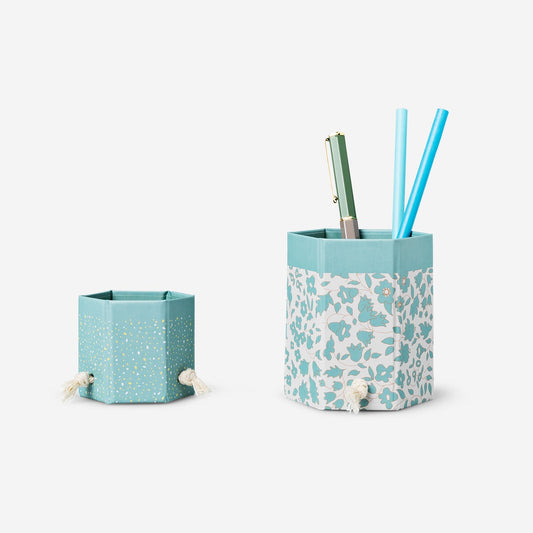 2-in-1 Floral Pencil Holder - Collapsible