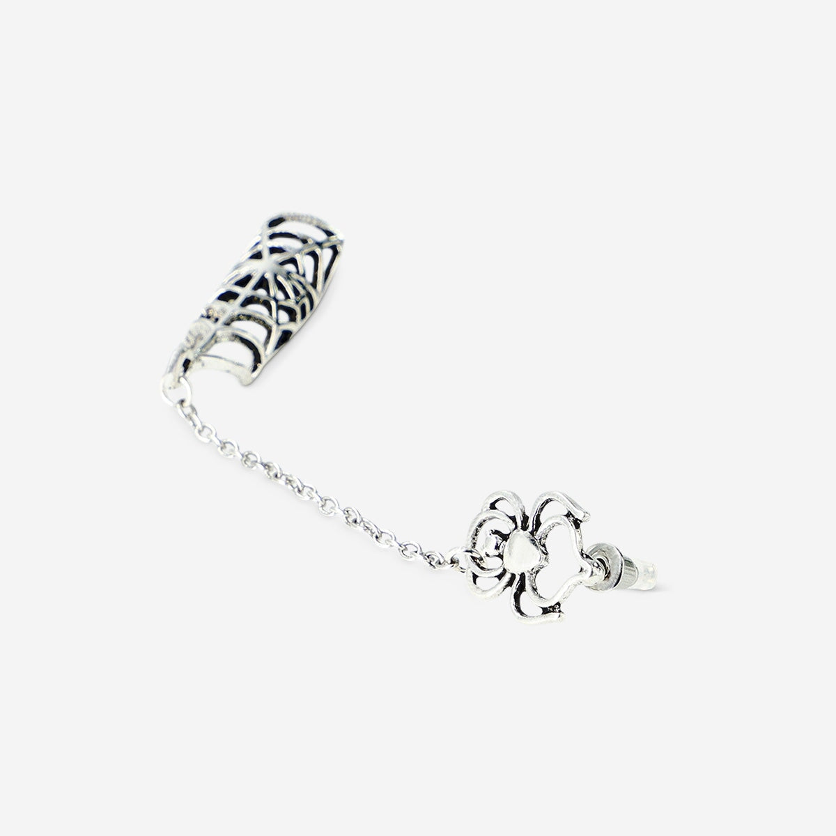 2 in 1 silver earstud textile Flying Tiger Copenhagen 