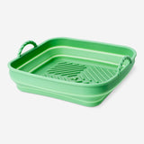 Square air fryer liner from Flying Tiger Copenhagen, 19x19 cm, designed to fit kitchen air fryers for easy cleanup.
