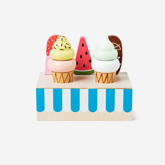 Wooden play ice cream
