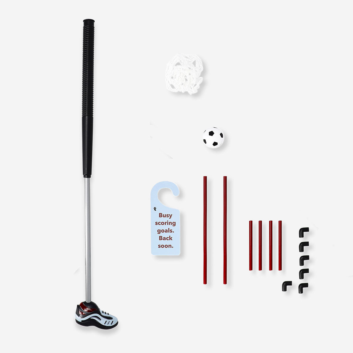 Flying Tiger Copenhagen bathroom golf game gadget with mini golf set and putting green for fun bathroom entertainment.