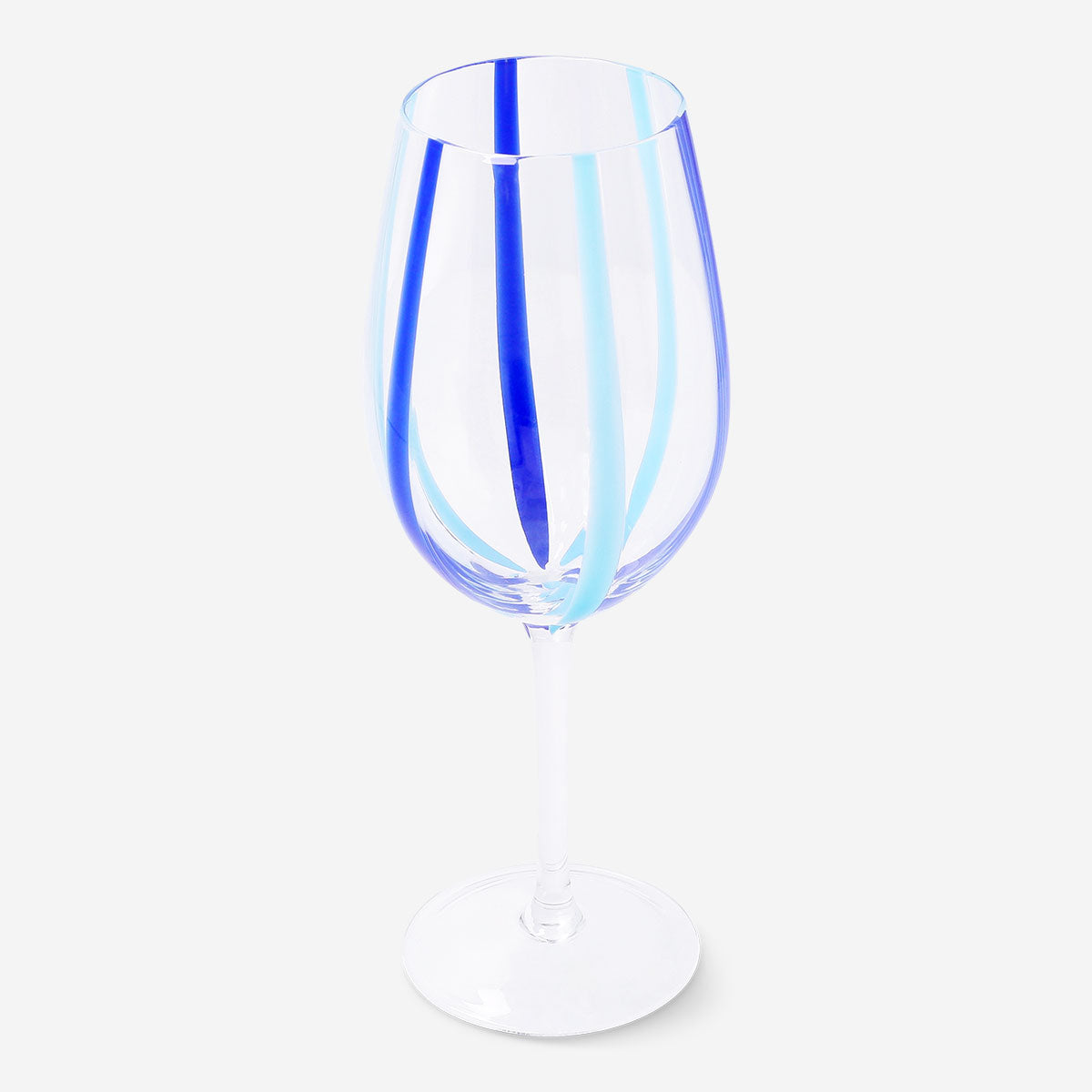 Vinglas med blå striber - 450 ml